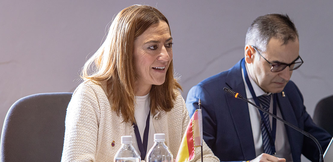 Virginia Barcones durante su intervención.